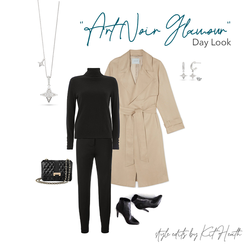 Art Noir Glamour | Astoria Day Look | style edits by Kit Heath