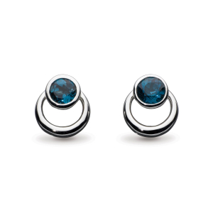 Bevel Cirque Blue Topaz Stud Earrings — Jewellery Collections by Kit Heath