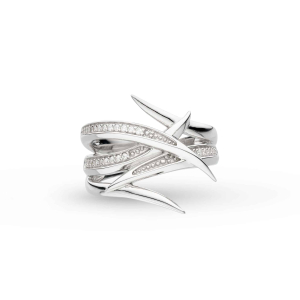 Product image of Helix Wrap Pavé Ring by British sterling silver jewellery designer Kit Heath