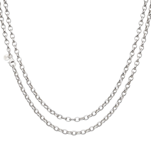 Revival Rolo Oval Link Chain Necklace – 28″