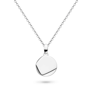 Product image of Coast Facet Tag Disc Necklace by British sterling silver jewellery designer Kit Heath
