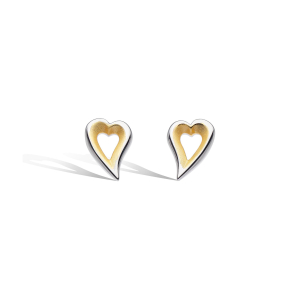 Desire Love Story Golden Heart Stud Earrings base image – The Love Story collection 