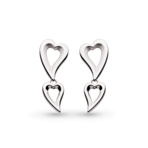 Desire Love Story Heart Duo Drop Earrings