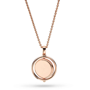 Rose Gold Plated Sterling Silver Empire Revival Round Spinner Necklace by Kit Heath
