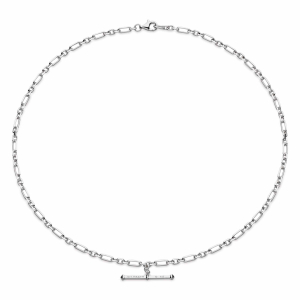 Revival Figaro Chain Link T-bar Style Necklace