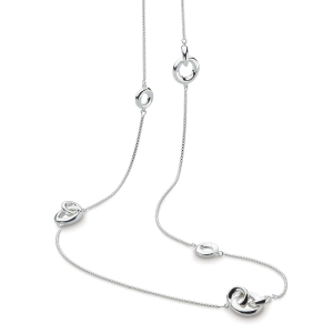 Sterling Silver Bevel Cirque Link Station Necklace by Kit Heath