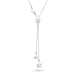Product image of Miniatures Starlight Pavé Lariat Necklace by British sterling silver jewellery designer Kit Heath