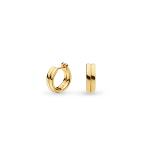 Bevel Unity Golden Huggie Hoop Earrings product image – The Bevel collection 