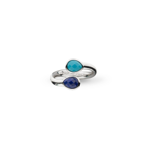 Coast Pebble Azure Gemstone Open Crossover Ring product image – The Coast, Coast, Coast, Coast collection 