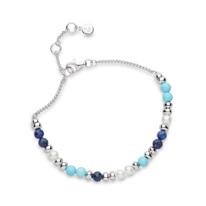 Coast Tumble Azure Gemstone Beaded Bracelet product image — The Coast collection 