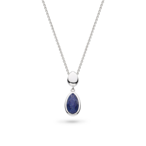 Coast Pebble Azure Gemstone Duo Droplet Necklace product image – The Coast collection 