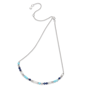 Coast Tumble Azure Gemstone Beaded Necklace product image – The Coast collection 