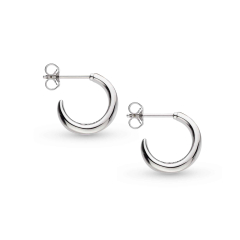 Product image of Bevel Cirque Mini Hoop Earrings by British sterling silver jewellery designer Kit Heath