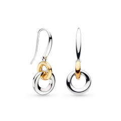 Bevel Cirque Link Gold Drop Earrings by Kit Heath