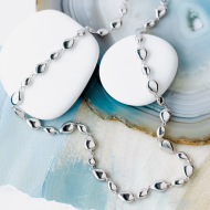 Sterling Silver Coast Pebble Linking Pebble Necklace by Kit Heath