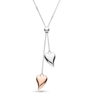 Desire Lust Blush Lariat Heart Necklace by Kit Heath