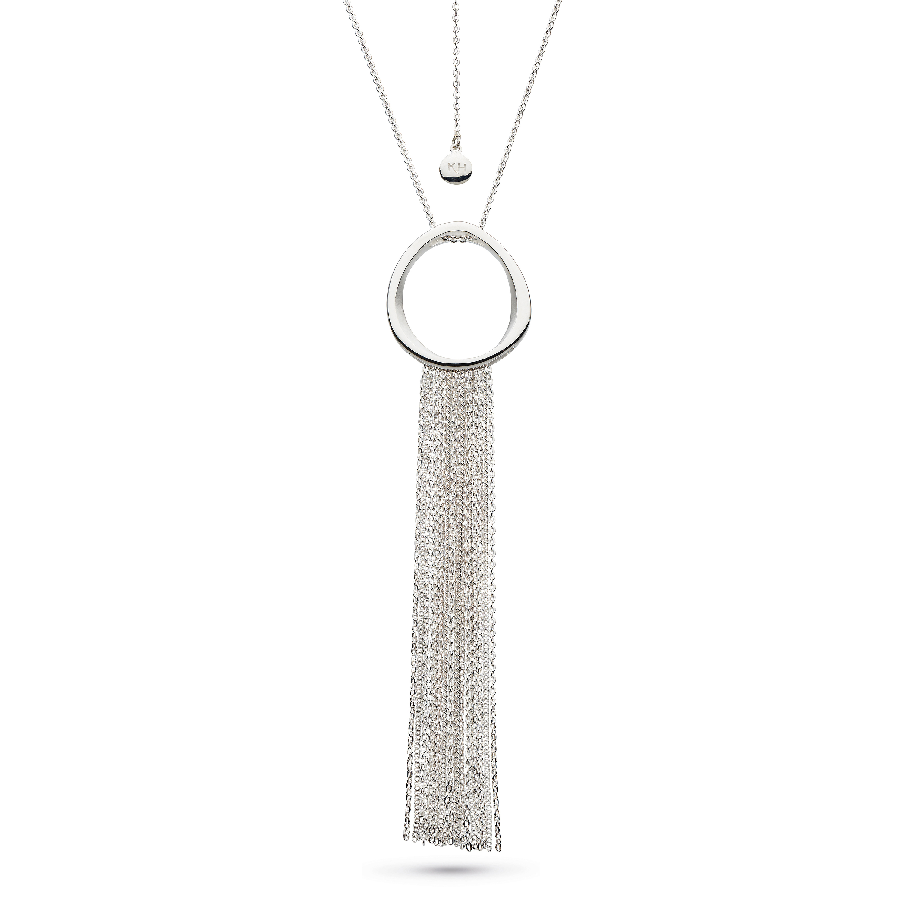 Coast Shore Sandblast Waterfall Toggle Necklace in Sterling Silver 